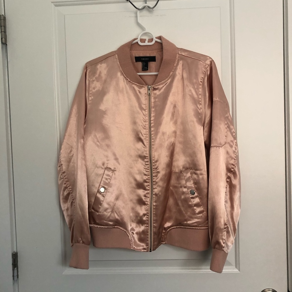 Forever 21 Light Pink Bomber Jacket
